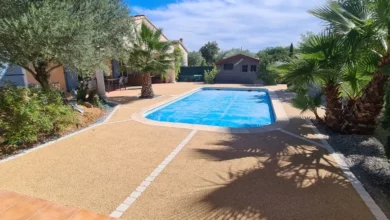 piscine avec allée Daniel Moquet