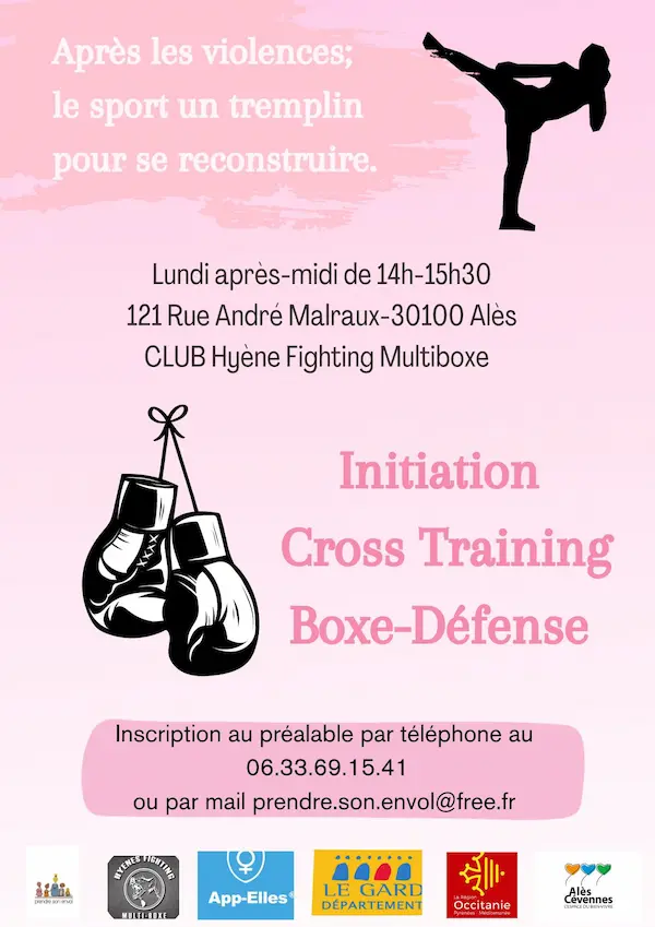 affiche initiation cross training et boxe défense