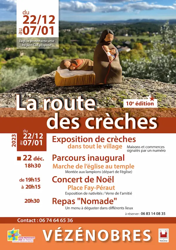 affiche de la ROUTE DES CRECHES de Vézénobres