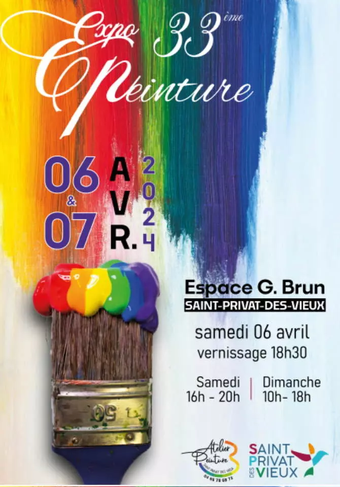 6 avril EXPO PEINTURE ST PRIVAT