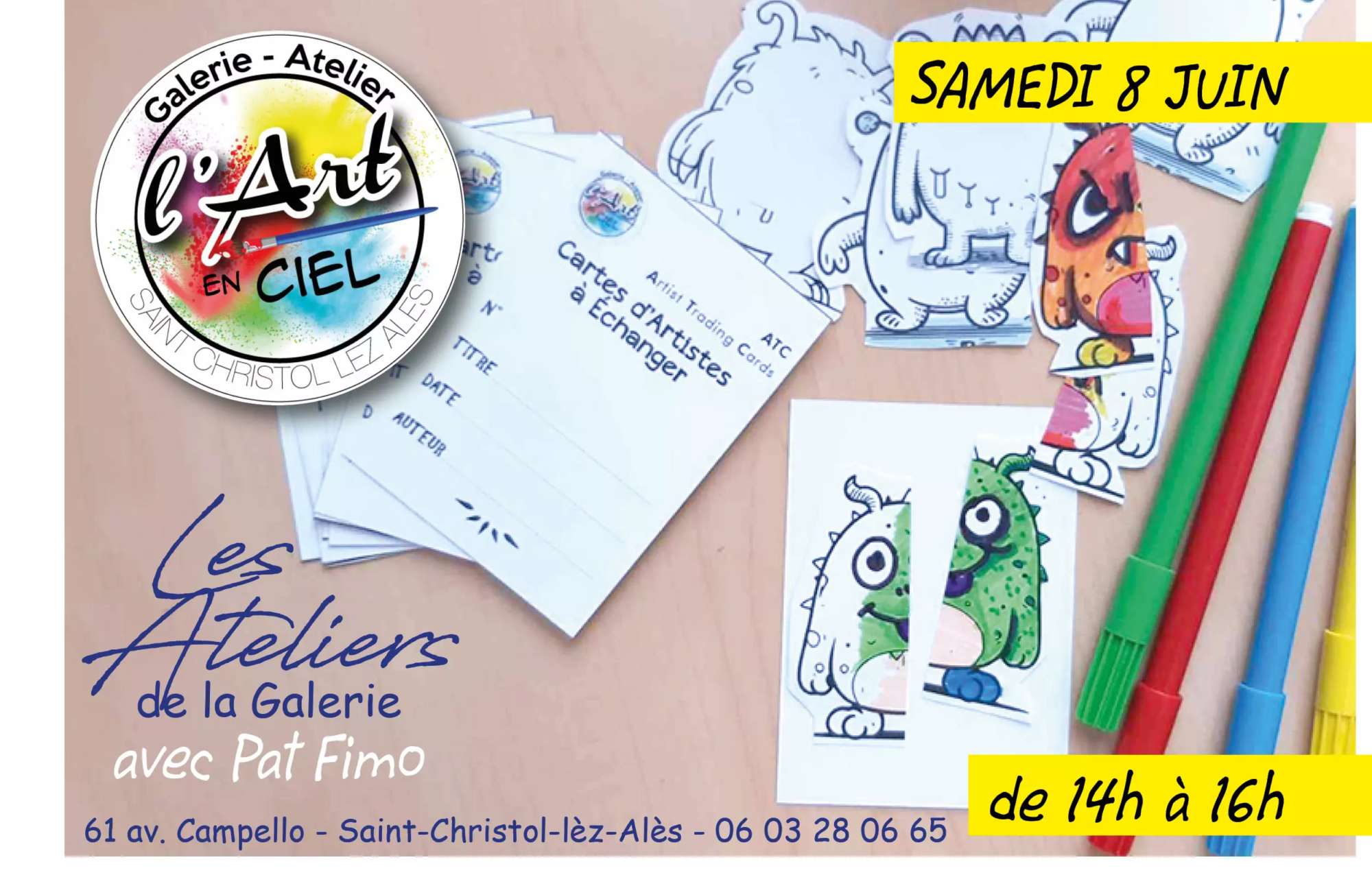 8 juin-art en ciel - atelier ATC PUB 2